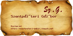 Szentpéteri Gábor névjegykártya